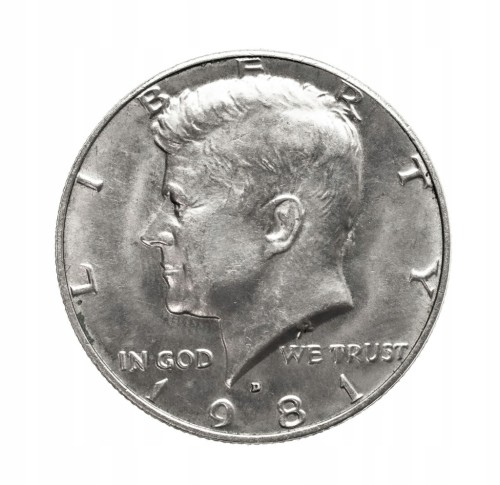 Stany Zjednoczone Ameryki (USA), Pół Dolara, Kennedy, 1981 rok.