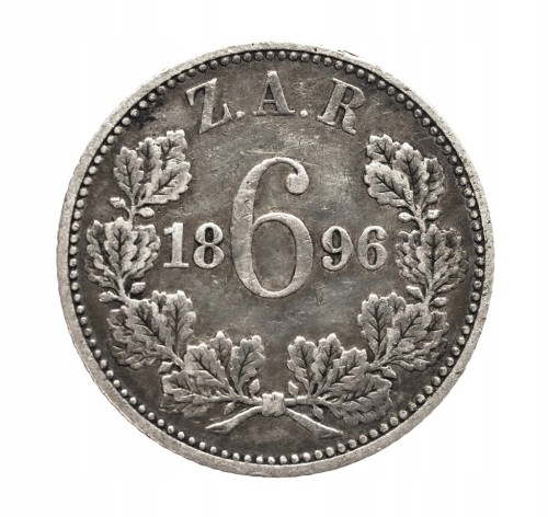 Republika Południowej Afryki, 6 pensów 1896 rok