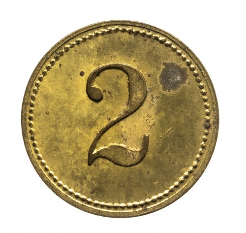 Środa Wlkp., żeton - Kuchnia Ludowa, nominał 2 (cienka cyfra)