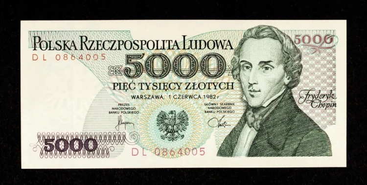 Polska, PRL, 5000 ZŁOTYCH 1.06.1982, seria DL