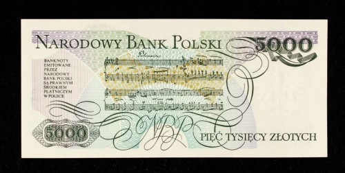 Polska, PRL, 5000 ZŁOTYCH 1.06.1982, seria DL