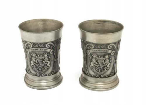 ZESTAW STARYCH KIELISZKÓW GÓRNICZYCH, FRYDERYK AUGUST I, SAKSONIA NIEMCY