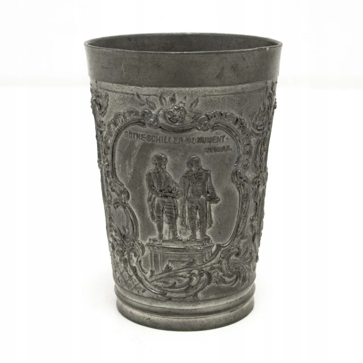 STARY METALOWY KIELICH KATEDRA ERFURT, ZAMEK WARTBURG, NIEMCY