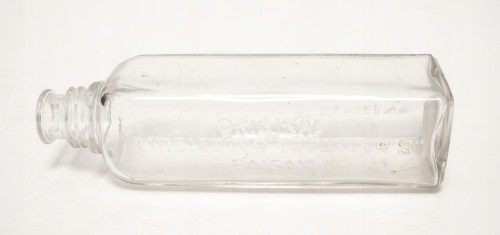 STARA SZKLANA BUTELKA GLATZ, BALSAM, APTEKARZ DR. R. SCHITTNY, KŁODZKO