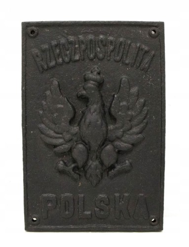 STARA PLAKIETA GRANICZNA POLSKI, ORZEŁ II RP (PÓŹNIEJSZY ODLEW)