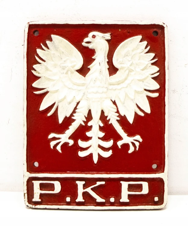 STARA PLAKIETA KOLEJOWA, ORZEŁ PKP LATA 40/50 PRL