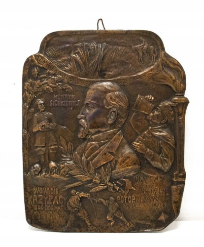 PLAKIETA JUBILEUSZOWA HENRYK SIENKIEWICZ, 25 LAT TWÓRCZOŚCI 1900 ROK