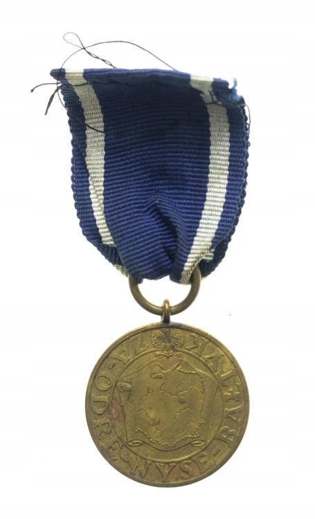 MEDAL ZA ODRĘ - NYSĘ - BAŁTYK Z LEGITYMACJĄ, WROCŁAW 1946