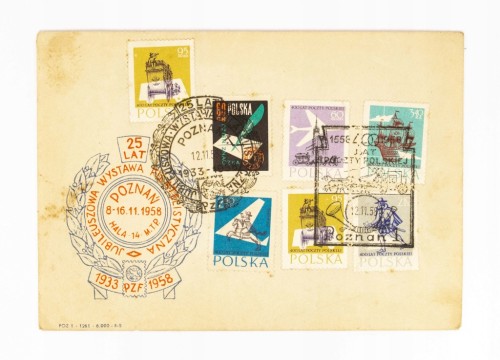 STARA KOPERTA LISTOWA - JUBILEUSZOWA WYSTAWA FILATELISTYCZNA, POZNAŃ 1958