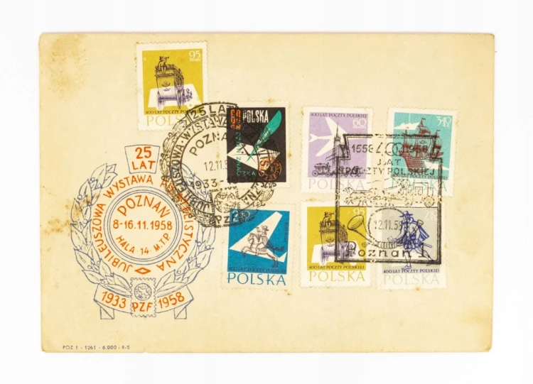 STARA KOPERTA LISTOWA - JUBILEUSZOWA WYSTAWA FILATELISTYCZNA, POZNAŃ 1958