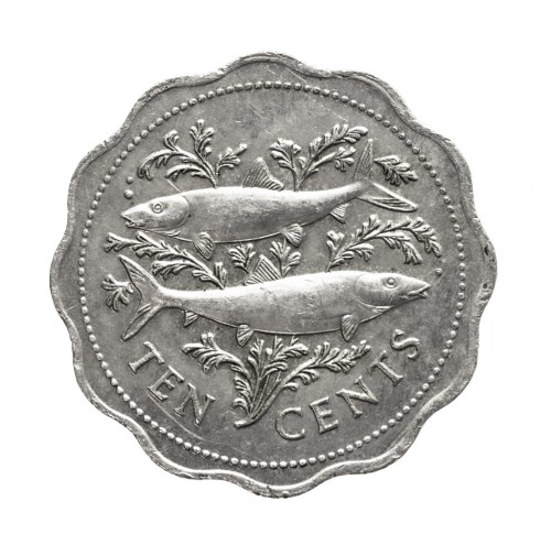 Bahamy, Elżbieta II, 10 centów, 1980 rok.