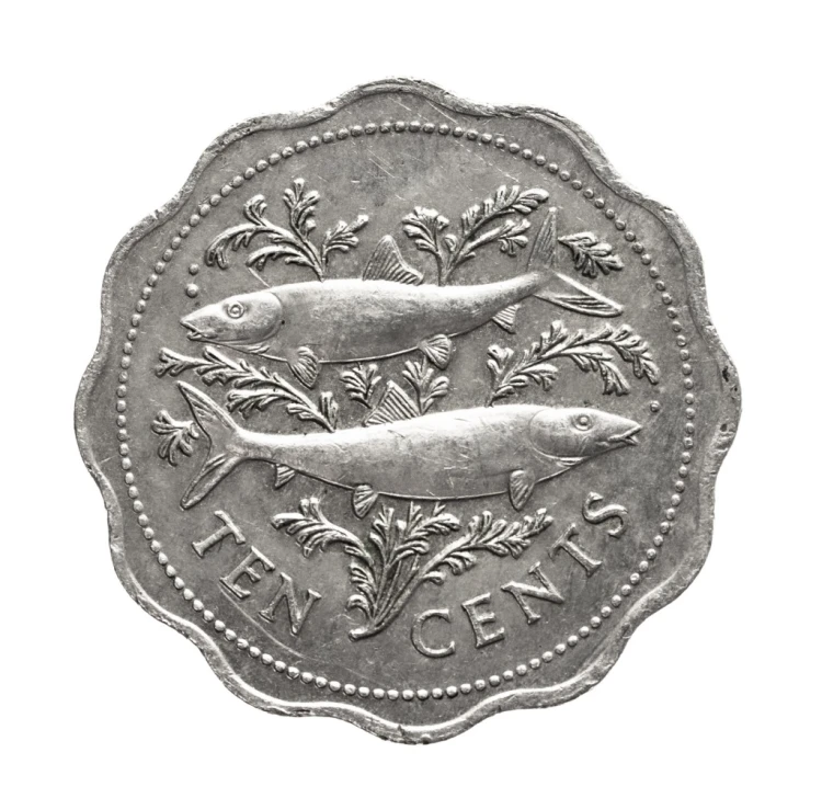 Bahamy, Elżbieta II, 10 centów, 1980 rok.