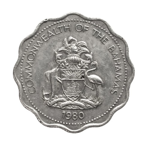 Bahamy, Elżbieta II, 10 centów, 1980 rok.
