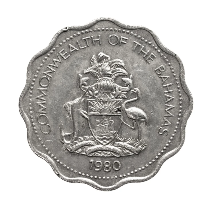 Bahamy, Elżbieta II, 10 centów, 1980 rok.
