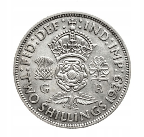 Wielka Brytania, Jerzy VI, 2 szylingi (floren), 1939 rok.