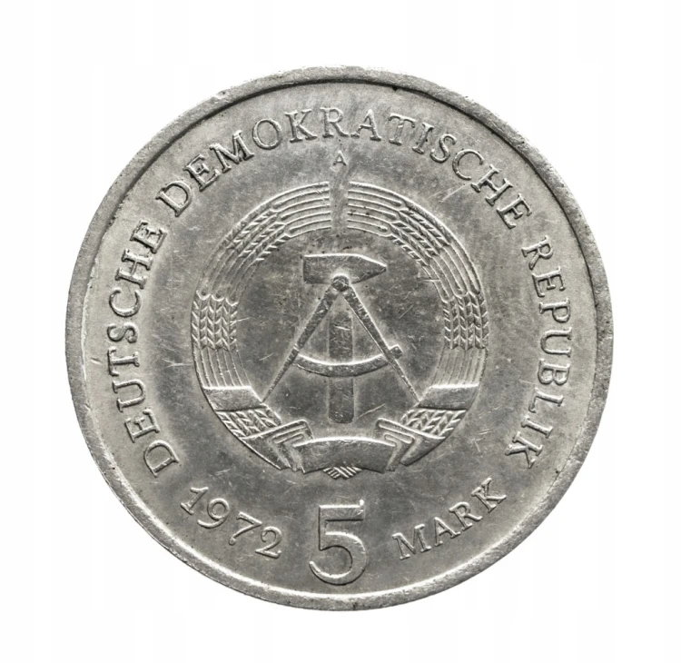 Niemcy, NRD 5 marek Miśnia, 1972 rok.