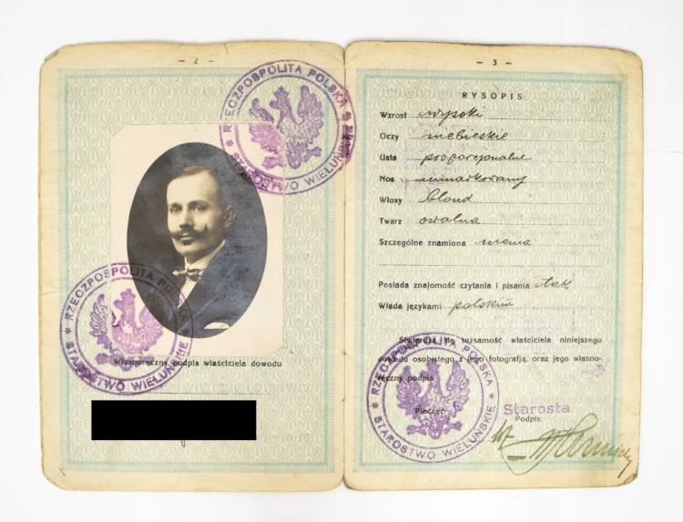 STARY DOWÓD OSOBISTY, ŁÓDŹ / WIELUŃ 1925