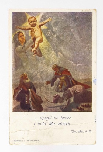 STARA POCZTÓWKA - NARODZINY JEZUSA POZNAŃ / MAJĘTNOŚĆ ROSZKÓW, JAROCIN 1938