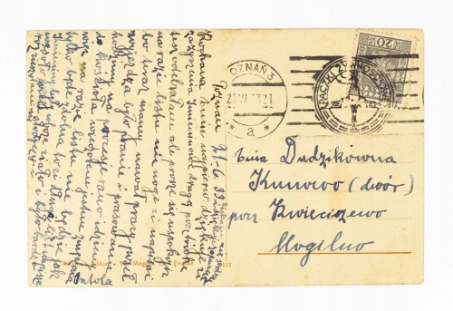 STARA POCZTÓWKA - ARCHANIOŁ GABRIEL, POZNAŃ / DWÓR KUNOWO, KWIECISZEWO 1933