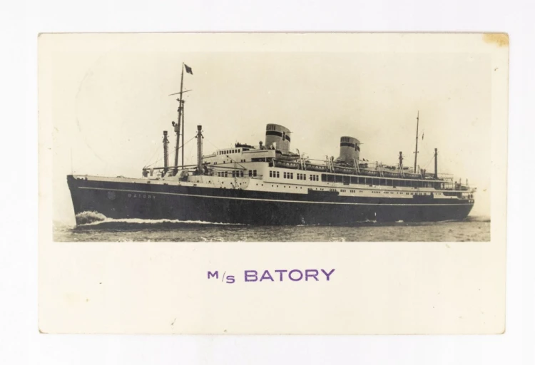 STARA POCZTÓWKA - STATEK MS BATORY, GDYNIA / SĘKOWO 1938