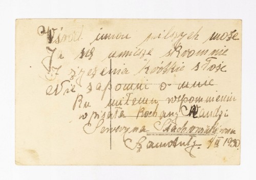 STARA POCZTÓWKA - KOBIETA Z RAKIETĄ DO TENISA, SZAMOTUŁY 1930