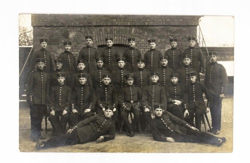 FOTOGRAFIA ŻOŁNIERZE REKRUCI 19 PUŁKU PIECHOTY, ZGORZELEC / POZNAŃ 1914