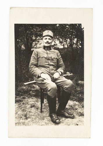 STARA FOTOGRAFIA - POLAK W MUNDURZE K. U. K. KASA PAŃSTWOWA KRASNYSTAW 1916