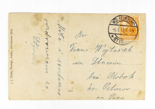 FOTOGRAFIA / POCZTÓWKA - POLAK W MUNDURZE PRUSKIM, STYRUM / OSTROWO 1917