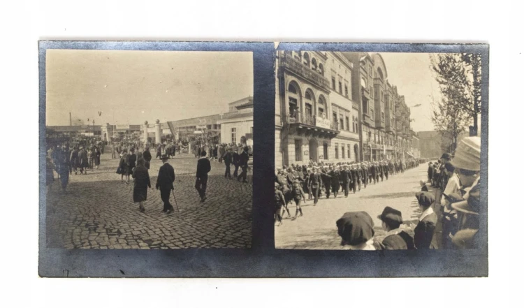 STARA FOTOGRAFIA - POCHÓD 3 MAJA, PWK, POZNAŃ 1929