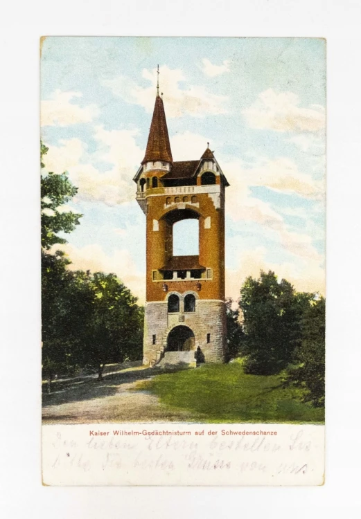 WROCŁAW, OSOBOWICE - WIEŻA PAMIĘCI CESARZA WILHELMA 1907