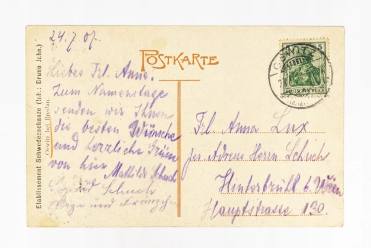 WROCŁAW, OSOBOWICE - WIEŻA PAMIĘCI CESARZA WILHELMA 1907