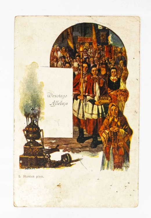 STARA POCZTÓWKA WIELKANOCNA - STARY SĄCZ / POZNAŃ 1939