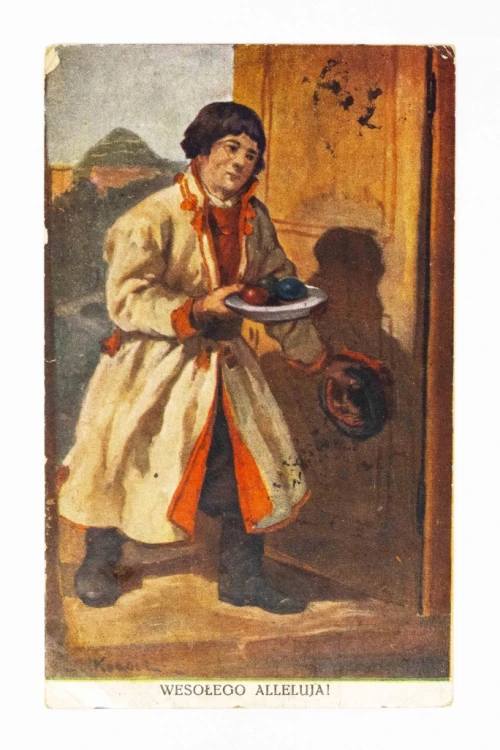 STARA POCZTÓWKA WIELKANOCNA - SETKOWICZ, KATOWICE / POZNAŃ 1927