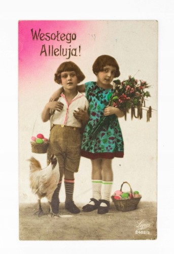 STARA POCZTÓWKA WIELKANOCNA - NOWY SĄCZ / MAJĘTNOŚĆ MODLISZEWO 1929