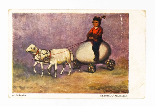 STARA POCZTÓWKA WIELKANOCNA - SETKOWICZ, NOWY SĄCZ / POZNAŃ 1927