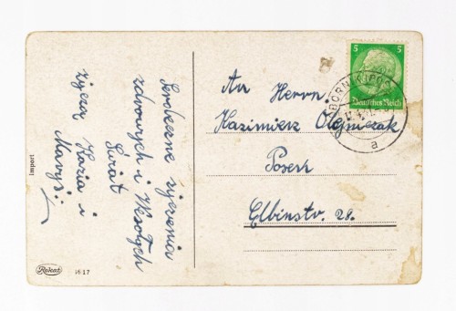STARA POCZTÓWKA WIELKANOCNA - OBORNIKI / POZNAŃ 1941