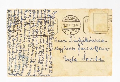 STARA POCZTÓWKA NOWOROCZNA - POZNAŃ / MAJĘTNOŚĆ JANUSZEWO 1931