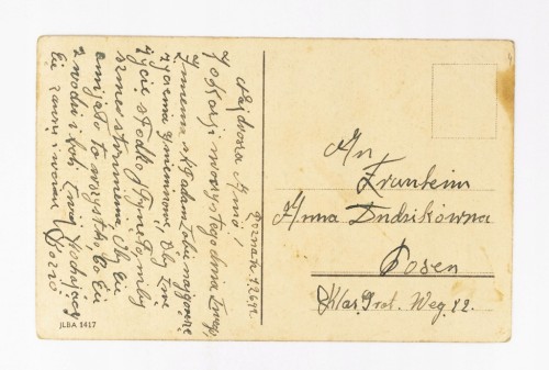 STARA POCZTÓWKA IMIENINOWA - POZNAŃ 1944
