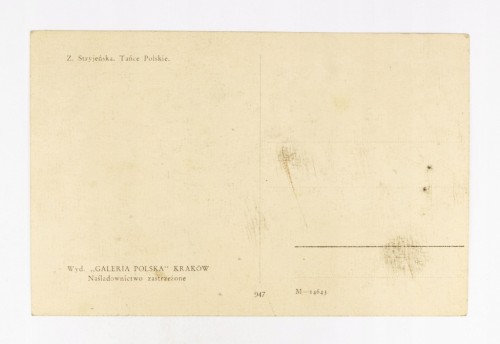 STARA POCZTÓWKA - GÓRALSKI, TAŃCE POLSKIE, ZOFIA STRYJEŃSKA 1927