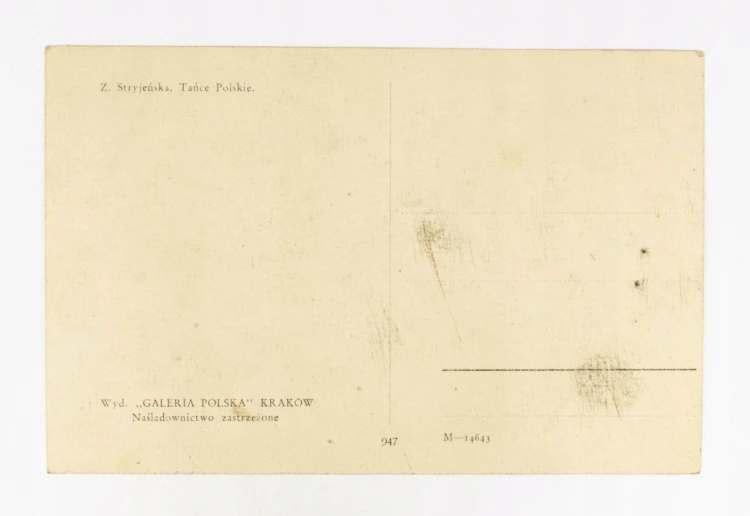 STARA POCZTÓWKA - GÓRALSKI, TAŃCE POLSKIE, ZOFIA STRYJEŃSKA 1927