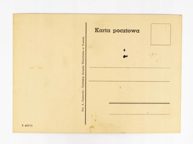 STARA POCZTÓWKA - 25 LAT ZWIĄZKU FILATELISTÓW, TORUŃ 1945