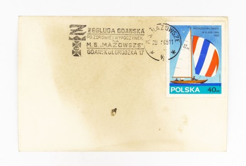 STARA POCZTÓWKA - STATEK MS MAZOWSZE, ŻEGLUGA GDAŃSKA 1965