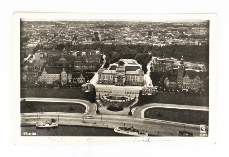 SZCZECIN - PANORAMA, WAŁY CHROBREGO 1941