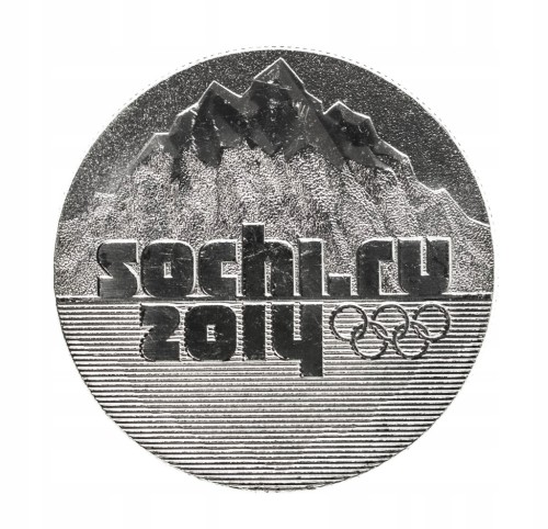 Rosja,25 rubli, XXII Zimowe Igrzyska Olimpijskie, Soczi 2014 logo 2014r