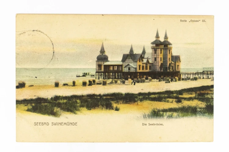 ŚWINOUJŚCIE - PLAŻA, MOLO SPACEROWE, RASTAURACJA 1908