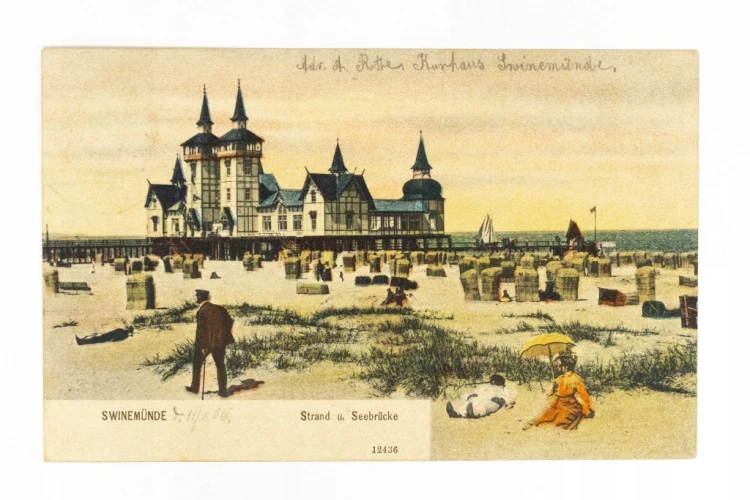 ŚWINOUJŚCIE - PLAŻA, MOLO SPACEROWE, RASTAURACJA 1906