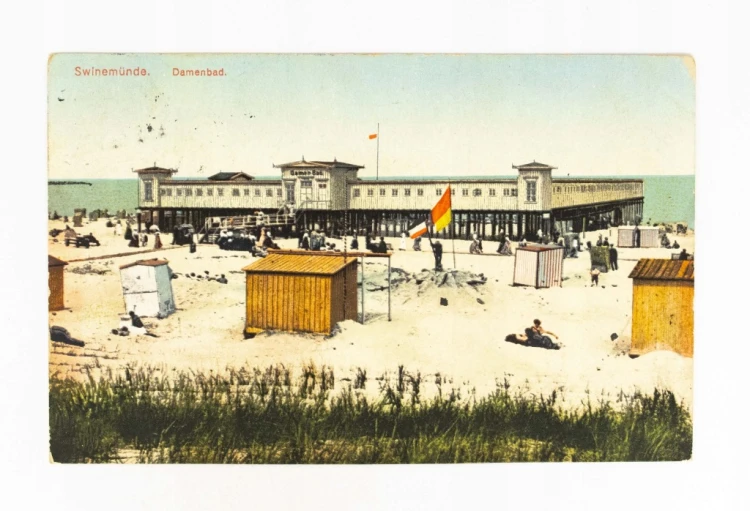 ŚWINOUJŚCIE - PLAŻA, KĄPIELISKO DAMSKIE 1915