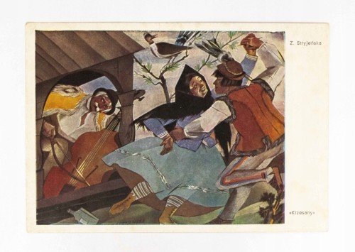 STARA POCZTÓWKA - KRZESANY, ZOFIA STRYJEŃSKA II RP
