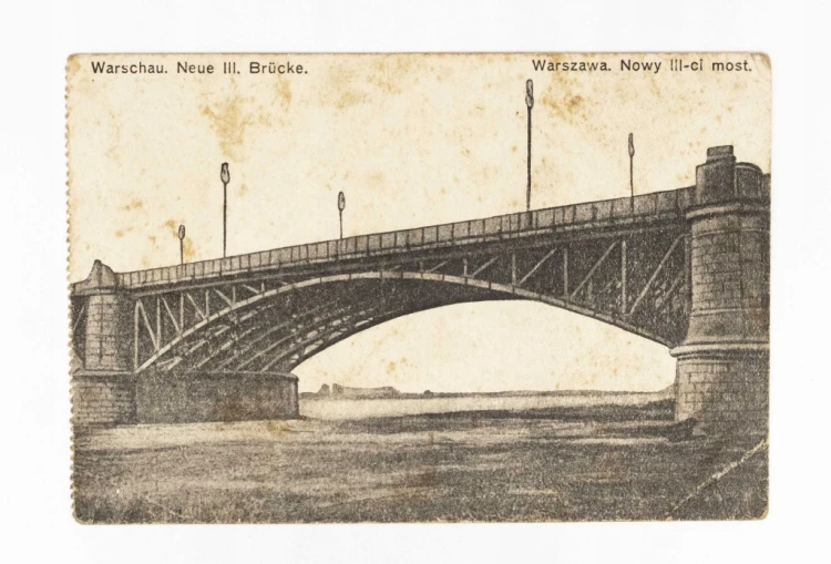 WARSZAWA - NOWY III-CI MOST, MOST PONIATOWSKIEGO, KOLEJ KOLUSZKI 1915