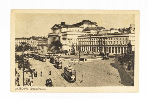 WARSZAWA - PLAC TEATRALNY, TEATR WIELKI, FELDPOST 1943